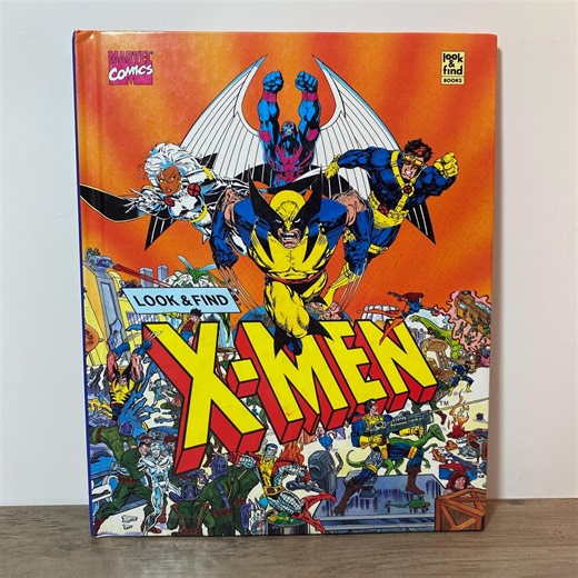 X-men Look and Find Book Marvel Comics 1992 Hardcover - Etsy