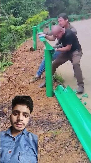 This Guardrail Installation Can Prevent Accidents 😱 #accident #highway #shorts