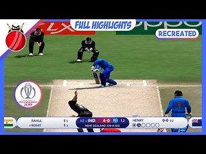 World Cup 2019 Semi-Final | India vs New Zealand | Recreated | English Highlights