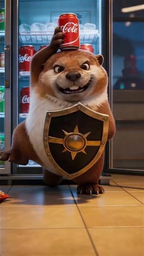 15s Funny Shield Dog! Cola Defense Battle At Midnight 😂#Shorts