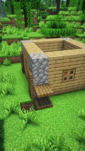 Easy Cottage Tutorial ! 🔥🌲 #minecraft #minecraftbuilding #gaming