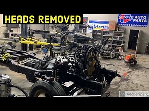 Tearing into our Ford F550 motor! Taking the cylinder heads off!