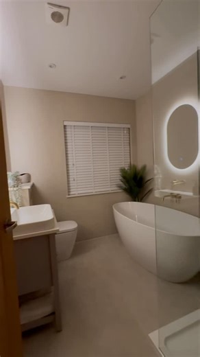 Paul Coyle & Son on Instagram: "Embrace the beauty of this stunning bathroom we completed using @forcrete_ microcement. Giving a calm and seamless finish to the walls, eliminating grout lines and silicone🛁. Colour - Honey 1 Finish - Micro-Quartz (Course) What is forcrete microcement? Microcement is a seamless surface finish that offers a unique alternative to tiles. It is applied continuously by hand-trowel so there’s no need for joins or grout lines. Incredible wide range of colours, textures,