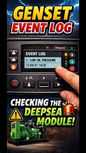 ⚠️ Generator Failed? 📊 The Event Log Never Lies 🔍#techshorts #EventLog #Genset #Troubleshooting