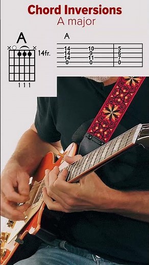 A Major Chord Inversions Up & Down the Neck 🎸 | Guitar Performance