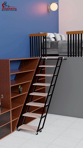 New idea sliding stairs | Aananth Steelandfabrication