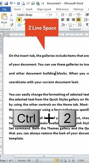 MS Word Line Spacing in Paragraphs #msword