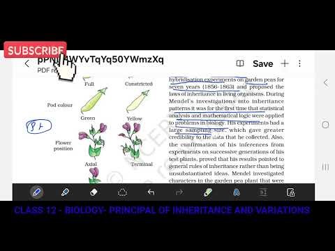 CLASS 12 - BIOLOGY- PRINCIPAL OF INHERITANCE AND VARIATIONS #biology #cbse12thbiology #ncert