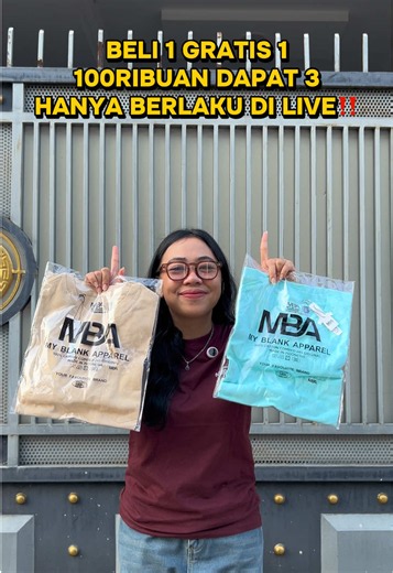 Promo makin ambyar ada di live MBA ya gais‼️🤩#mbamyblankapparel #fullcotton24s #promolive