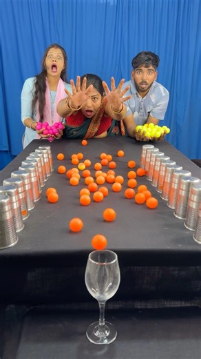 Amazing multi colour ball roll family challenge #game #challenge