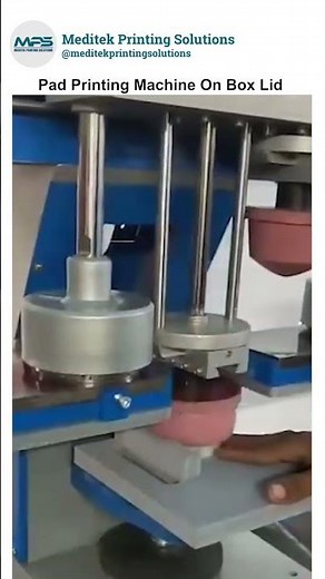 Pad Printing on Box Lids #meditekprintingsolutions #padprintingmachine #lids #branding