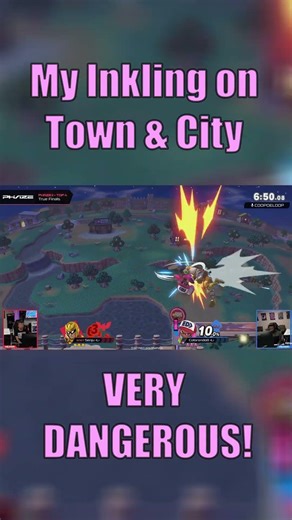 My Inkling Is DANGEROUS... on Town & City #inkling #smashbros #supersmashbros #shorts