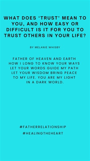 What does ‘trust’ mean to you, and how easy or difficult is it for you to trust others in your ….