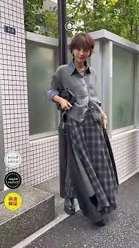 デニムパッチワークニットカーディガン