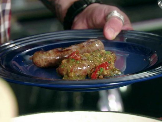 German Beer Brats with Peppers