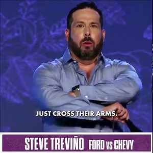 Don't get mad if you drive a Ford. Don't WATCH if you drive a Dodge. Watch the full special for free at ISpeakWife.com #stevetrevino #stevetreviño #ford #chevy #dodge #trucks #comedy #funny #humor #laugh #standupcomedian #standupcomedy #ispeakwife | STEVE TREVINO