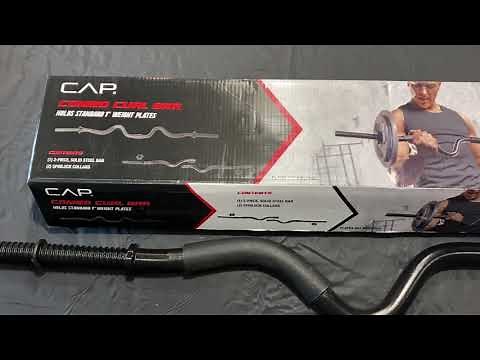 CAP Barbell Curling Bar Black 48' Review Unboxing