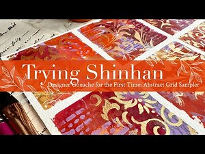Playing With Shinhan Designer Gouache: Abstract Grid Sampler