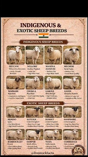 India’s top sheep breeds 🐑🔥 Indigenous vs Exotic! no:5