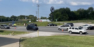 Part of Nashville Road reduced to two lanes at I-165 intersection
