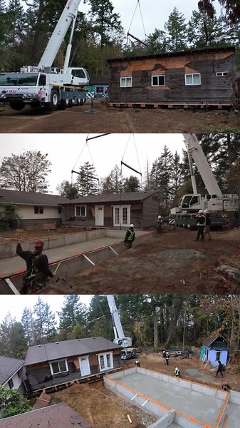 Ever seen a house lift? #yagerbuilt #fyp #construction #crane