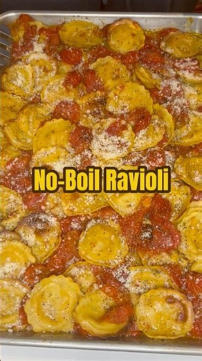 This Sheet-Pan Ravioli Dinner Is So Easy #dinner #easyrecipe #comfortfood