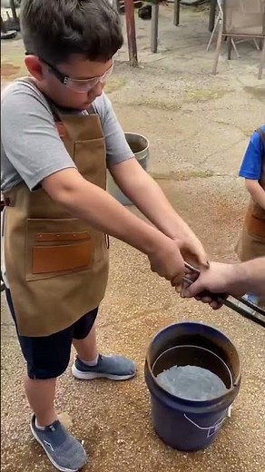 Knife making class at Caylor Forge in San Antonio, Texas.