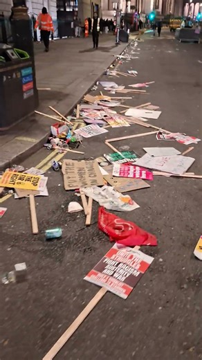Trafalgar Square After the Protest: The Shocking Reality Left Behind #LondonProtest #short #london