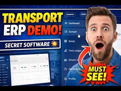 Transport ERP Software Demo 🔥 | Dumper, Fleet, Ledger & Admin System | Complete Business Automation