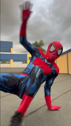Spider-Man moving his feet like a hurricane # #tiktok # #spiderman # #dance #funny