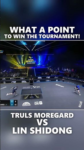 WHAT A POINT to WIN the Tournament! Truls Moregard vs Lin Shidong #tabletennis #pingpong #wtt