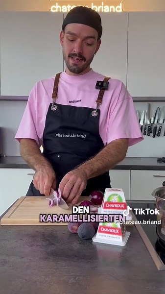 Ziegenkäse Pasta mit karamellisierten Zwiebeln und Feigen