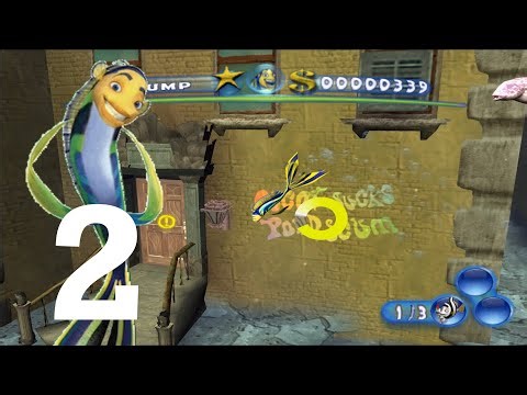 Shark Tale PS2 Game Part 2 Getting up on the wrong side of the seabed