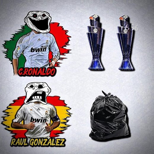 RONALDO VS RAUL #football #trophy #shorts