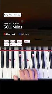 500 Miles - Easy Piano Tutorial #learnpiano #pianotutorialeasy #500miles