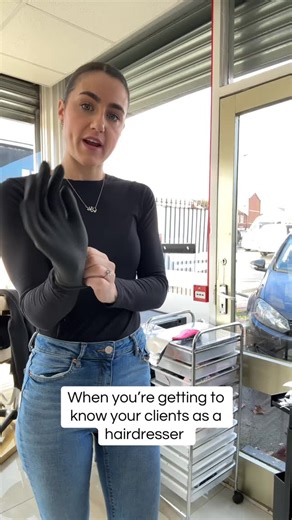Chloe Bell Hair & Extensions on Instagram: "POV: getting to know you’re clients in the salon 🤣 No wonder i’m all talked out when I get home 😆 #chatterbox #unclebuck #100questions #salonlife #hairdresserlife"