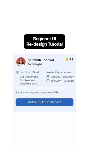 Beginner UI Re-design Tutorial #uiux #uidesign