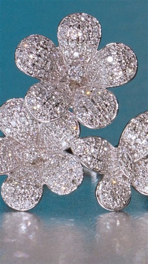 Effy Jewelry on Instagram: "A bouquet for your finger, Effy's NEW 14K White Gold Diamond Flowers and Butterfly Ring tells an enchanting story of nature amongst a garden of diamonds  Linked in our bio! #effyjewelry"