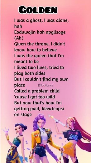 Golden Lyrics from "K-Pop Demon Hunters" soundtrack | Learn English | #golden #lyrics
