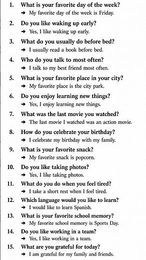 15 Easy English Questions for Beginners | English Conversation Worksheet #learnenglish #shorts
