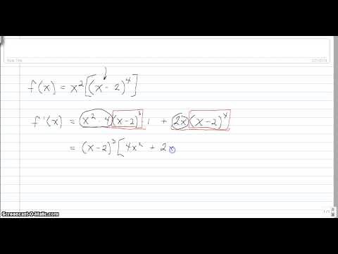 Simplifying a Derivative Using the Product Rule