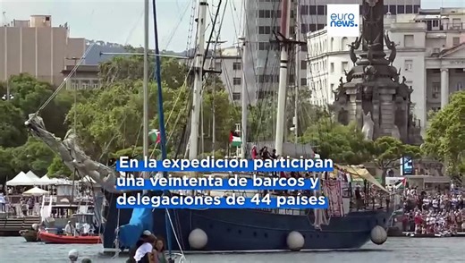 La flotilla de Gaza sale de Barcelona hacia Gaza con más de 20 barcos