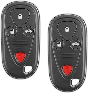 2X KeylessOption Key Fob Replacement for 2004 2005 2006 2007 2008 Acura TL TSX Remote, 4-Button OUCG8D387HA, Programming Guide Included
