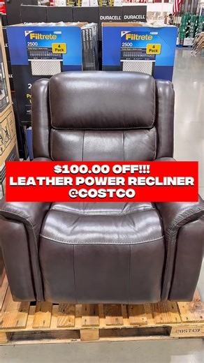 Costco’s leather power recliner is on sale and it’s a vibe—$100 off for a total steal at $499.99! With smooth motorized reclining and built-in charging, this is the ultimate couch potato throne. Know someone who needs a comfort boost? Send them this! @barcalounger @costco #CostcoFinds #CostcoWonders #PowerRecliner #LeatherChair #HomeComfort #FurnitureDeals #LivingRoomGoals #ReclinerLife #CostcoSale | Costco Wonders