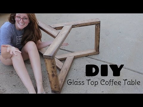 DIY Glass Top Coffee Table
