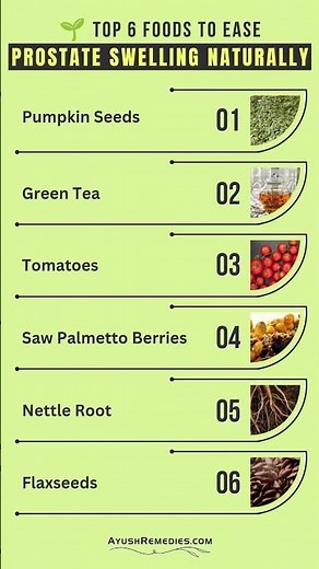 🌱 Top 6 Foods to Ease Prostate Swelling Naturally