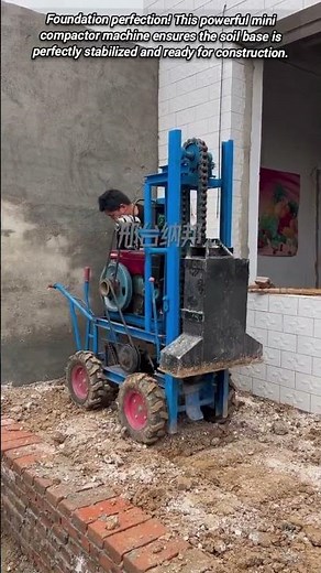Small Mobile Mini Compactor Machine in Use