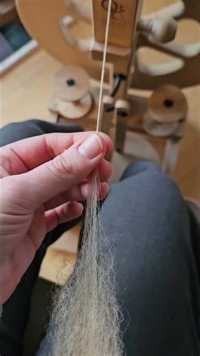 Spinning wool. Slow process.