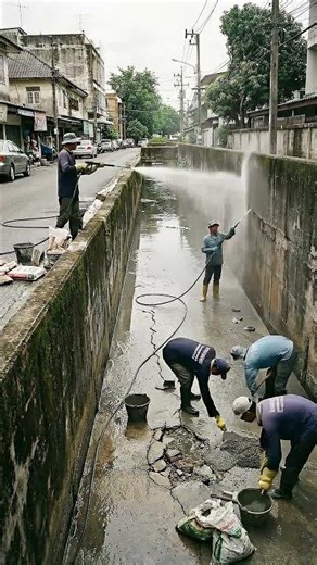 Dirty Drain to Stunning Water Garden Transformation.