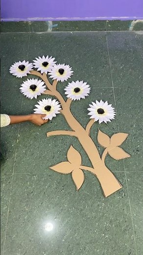 White Paper Craft idea Wall decor #shorts #crafts #walldecor #post #viral